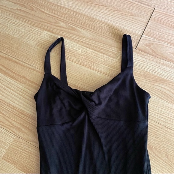 NWT Forever 21 Black Sweetheart Ribbed Bodycon Dress Small - Picture 2 of 9